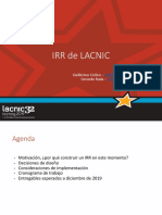 IRR de LACNIC: Diseño y cronograma