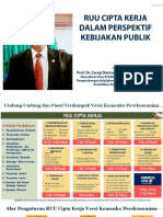 Prof Cecep - PPT RUU Cipta Kerja Dalam Perspektif Kebijakan Publik