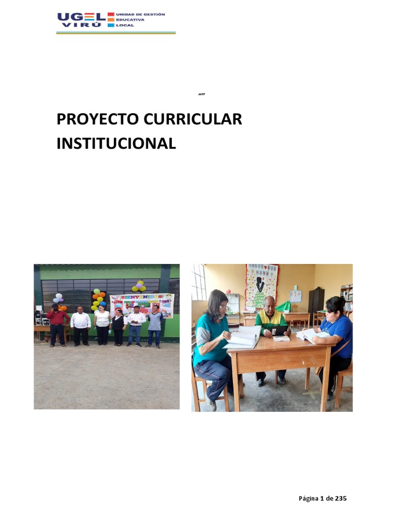 Proyecto Curricular Institucional | PDF | Plan de estudios | Planificación