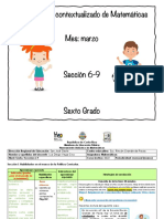 Planeamiento de Matemáticas para Sexto Grado