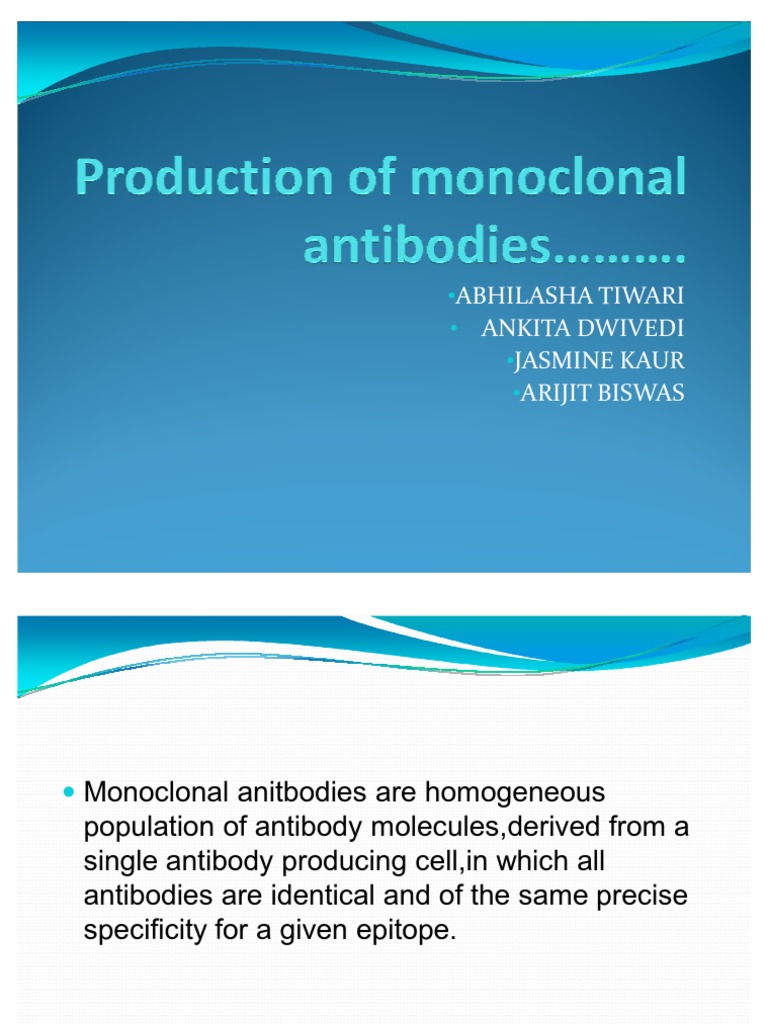 Production of Monoclonal Antibodies | PDF