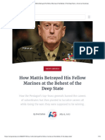 How Mattis Betrayed His Fellow Marines at The Behest of The Deep State American Greatness