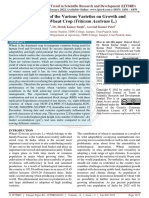 Performance of The Various Varieties On Growth and Yield of Wheat Crop Triticum Aestivum L.