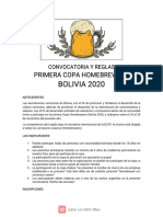 Convocatoria y reglas de la Primera Copa Homebrewers Bolivia 2020