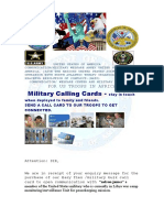 Military Calling Cards 1 1 1