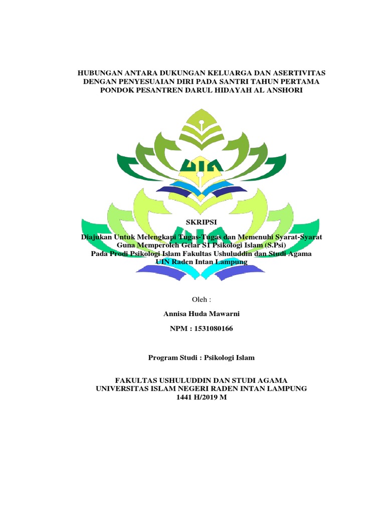 Dukungan Keluarga dan Asertivitas Santri | PDF