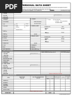 CS Form No. 212 Revised Personal Data Sheet - New