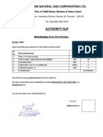 Authority Slip: Oil and Natural Gas Corporation LTD