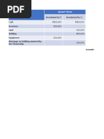 Accounts Agreed Values