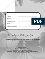 Desain Buku Monitoring Tahfidz Dan Tahsin A4