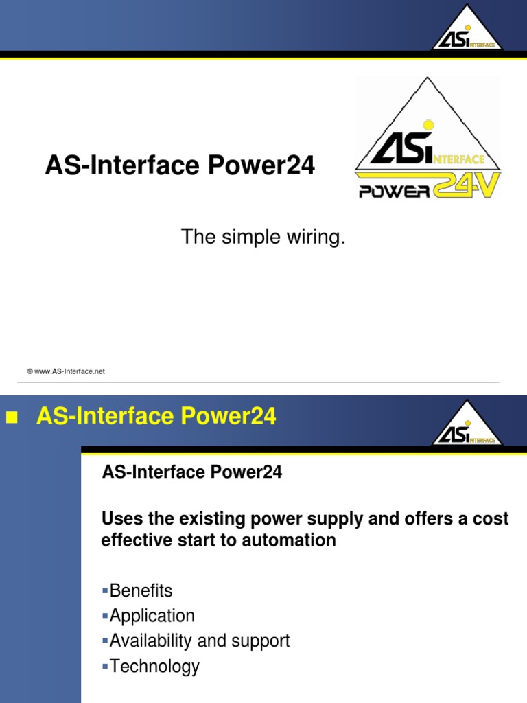 AS-Interface Power24: The Simple Wiring | PDF | Physical Layer ...