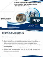 Mixed Methods Rsearch - UNISA Accelerated Programme 