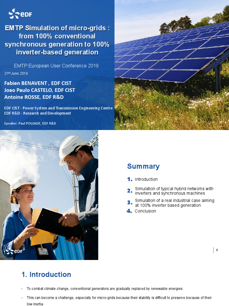EMTP Simulation for Micro-Grid Stability | PDF | Power Inverter ...