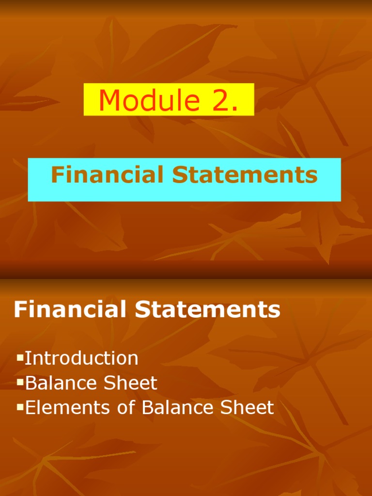 Understanding Financial Statements: Balance Sheet | PDF | Equity ...
