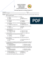 Araling Panlipunan 2 Test Paper