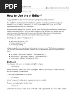 How To Use The Vi Editor