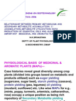 Relationship Between Primary Metabolism and Secondary Metabolite Accumulation