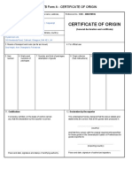 Cutb Form A - Certificate of Origin