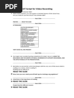 COT Script For Video Recording