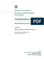 Construction Matters: House of Commons Business and Enterprise Committee