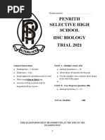 VCE Biology Unit 4 AOS 1 Practice SAC | PDF | Immune System | Antigen