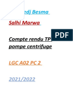 Compte Rendu TP Hydraulique