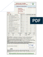 University of Delhi: Semester Examination Nov-Dec 2021 Statement of Marks/Grades