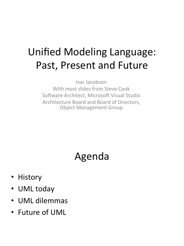 UML+Past+Present+and+Future+Part+1 | PDF | Unified Modeling Language ...
