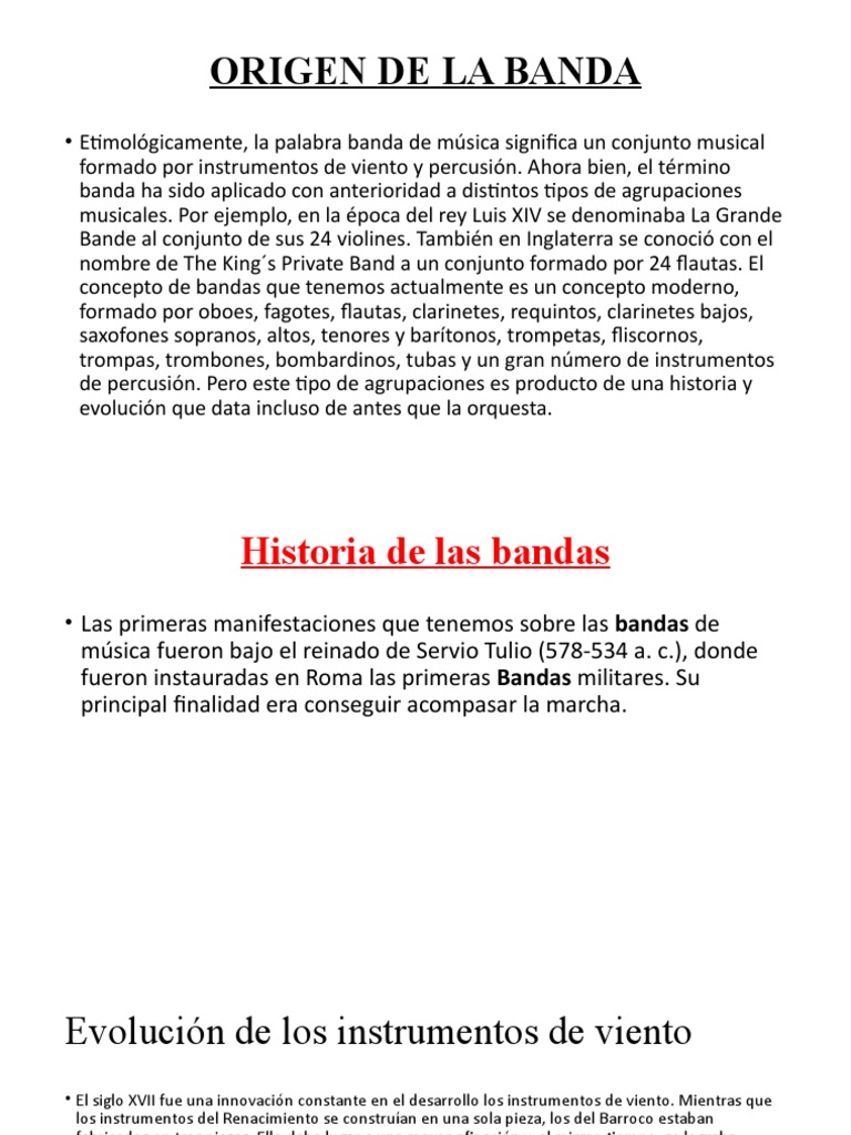 Origen de la banda pdf instrumentos musicales trompeta