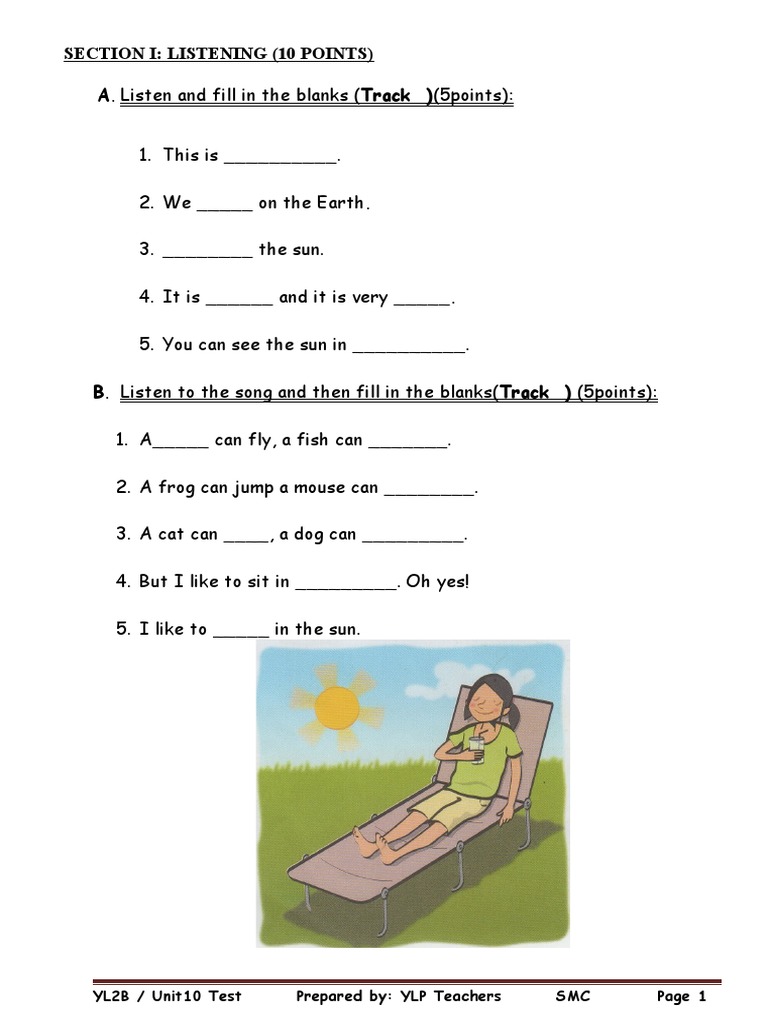 Unit 10 Listening and Vocabulary Test | PDF