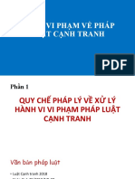 XỬ LÝ VI PHẠM VỀ PHÁP LUẬT CẠNH TRANH