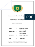 Department of Electrical Engineering: Digital Signal Processing Lab