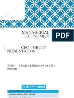 Managerial Economics CEC 1