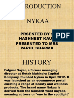 Nykaa: Prsented By:-Hashneet Kaur Presented To Mrs Parul Sharma