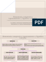 Hemostasia Compresiva, Taponamiento y Ligadura Vascular.