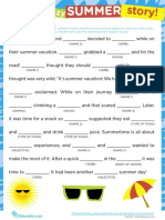 Write A Crazy Summer Story Worksheet