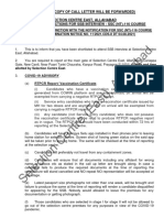 (No Hard Copy of Call Letter Will Be Forwarded) Selection Centre East, Allahabad Call Up Instructions For SSB Interview: SSC (NT) - 116 Course