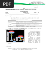 Rbi-Episode 8 (Q1) Science 8 Learning Competency: Infer The Relationship Between Current and Voltage