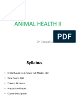 Animal Health Ii: DR Deepak Sapkota