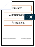 Business Communication Assignment