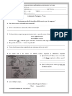 Avaliação 8º Ano - 1º Etapa - Eme 2022