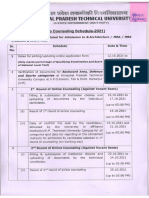 Counseling Schedule B.arch MBAMCA