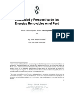 Actualidad y Perspectiva de las Energías Renovables en Perú