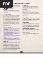 The Forbidden Orders