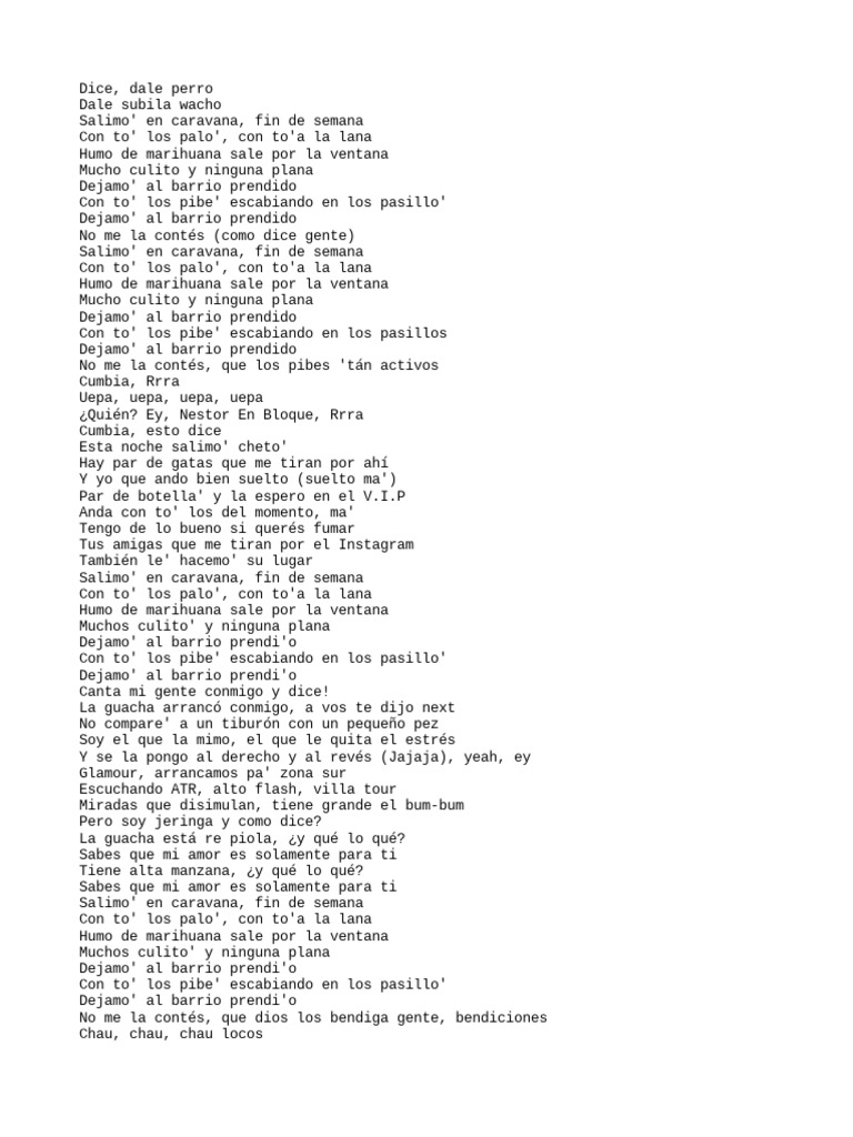 Letras Canciones | PDF