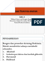 Identifikasi fitokimia ekstrak menggunakan reagen skrining