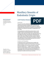 Maxillary Sinusitis of Endodontic Origin: AAE Position Statement