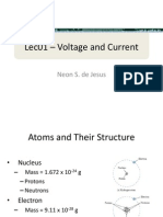 Lec01 - Voltage and Current: Neon S. de Jesus