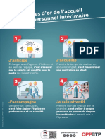Affiche Les 4 Regles D or de L Accueil de Personnel Interimaire Du BTP