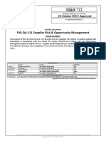 F4E-QA-111 Supplier Risk and Opportunity Management Instruction 29XB3F v1 1